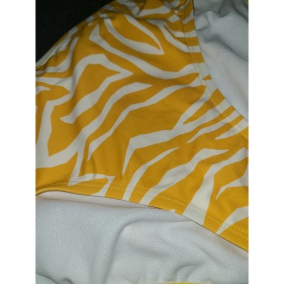 Freely Bikini Bottom Women's XL Yellow Basic Hipster Zebra Print Swimwear  (AH) - Picture 4 of 4